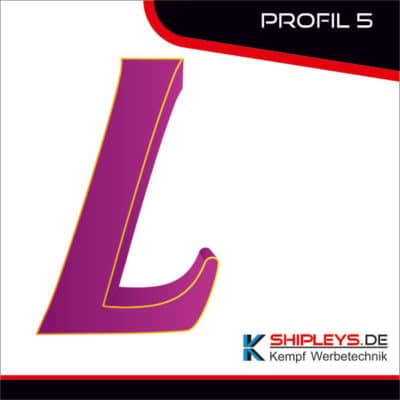shipleys - Kempf Werbetechnik - Profilbuchstaben - P5 - mit Umleimer - mit LED beleuchtetet